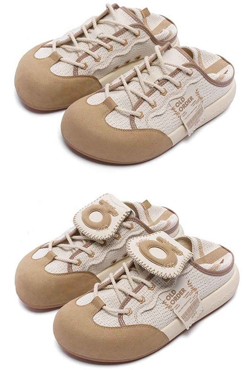 Tag Canvas Sneakers Beige