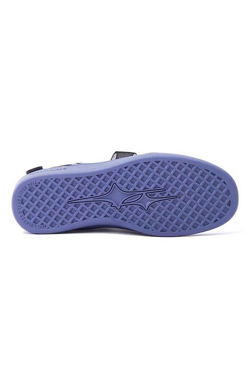 Mesh Low-Top Sneakers White and Periwinkle Blue