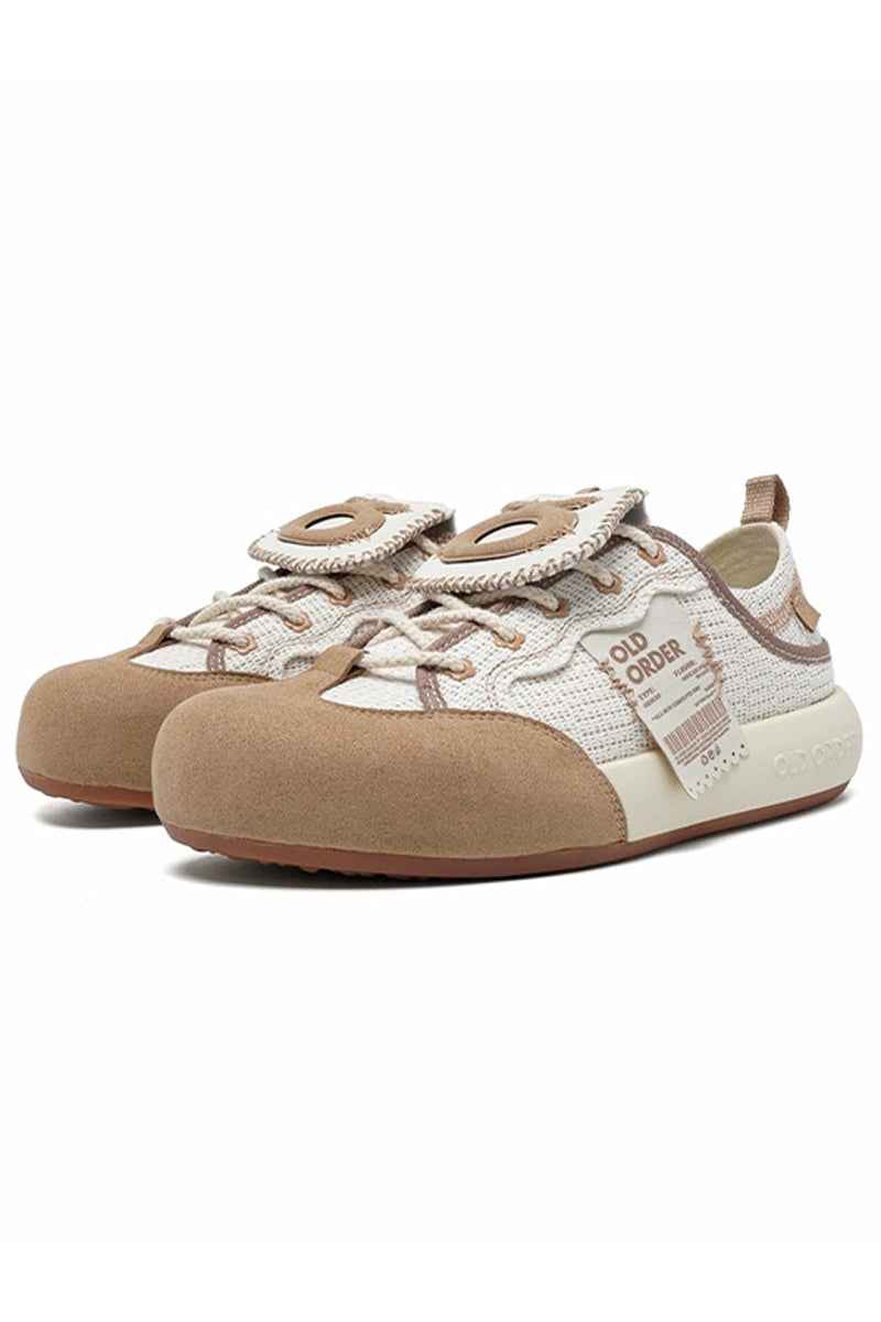 Tag Canvas Sneakers Beige