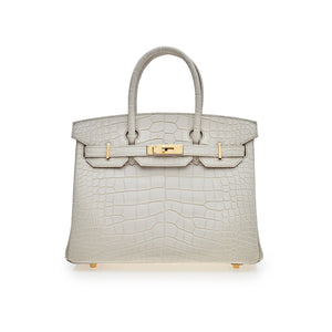 HRMS 30 Beton Matte Alligator Mississippiensis Gold Hardware.