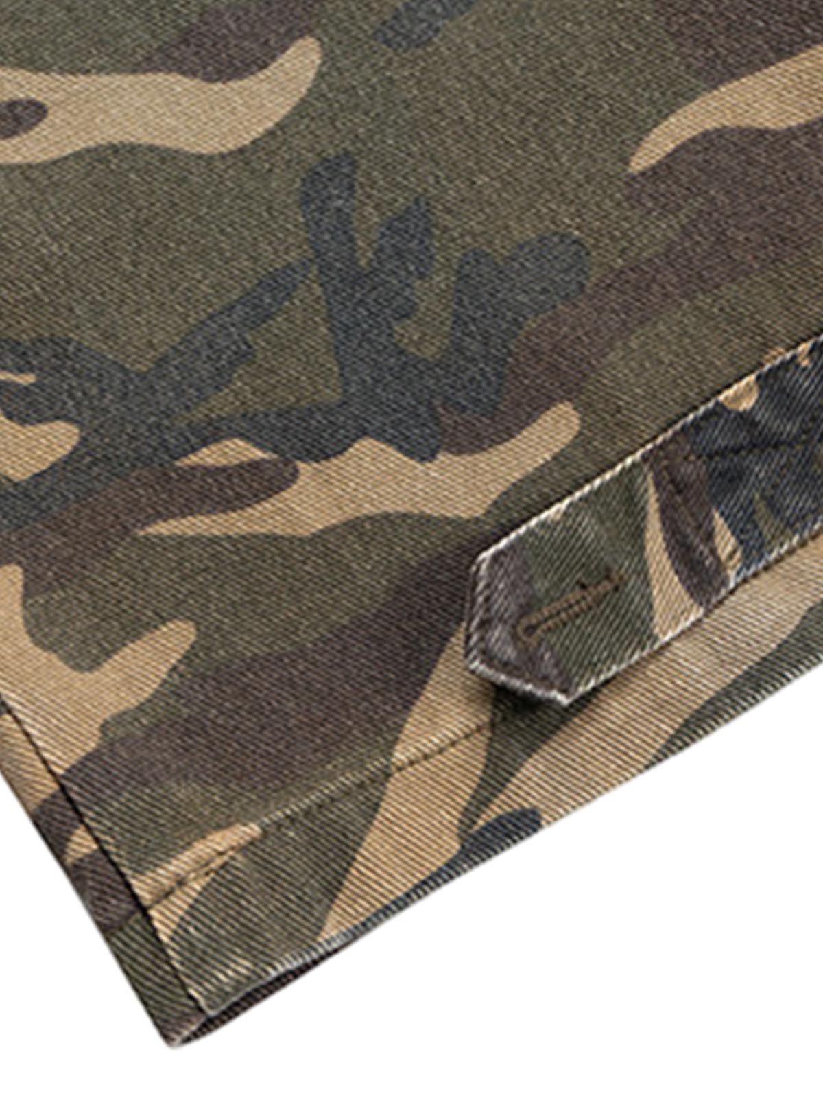 Retro Stitching Faux Two-Piece Camouflage Jeans - 2413 - Goatlv