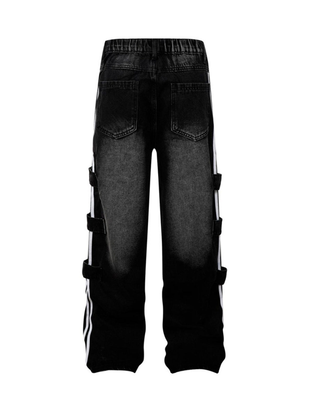Street Stripe Paneled Work Jeans - Goatlv