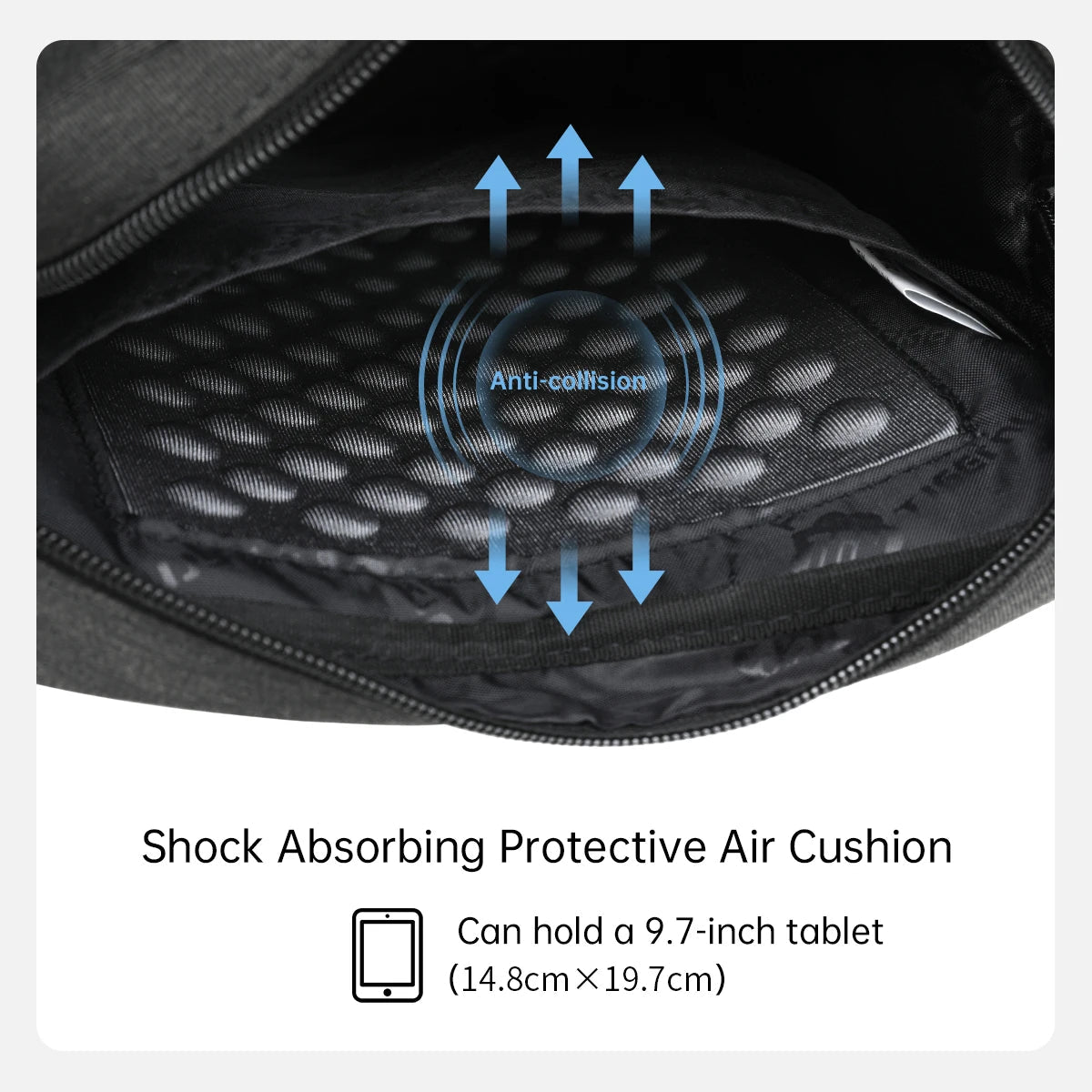 Waterproof Men’s Crossbody Bag with Shockproof 9.7" iPad Compartment Trendha
