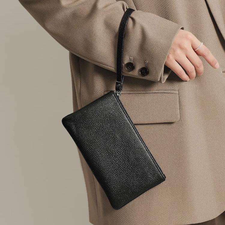 Women's Genuine Leather Wallet with Zipper Nyzzle