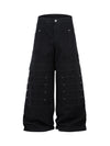 Deconstructed Split Rivet Cargo Jeans - Goatlv