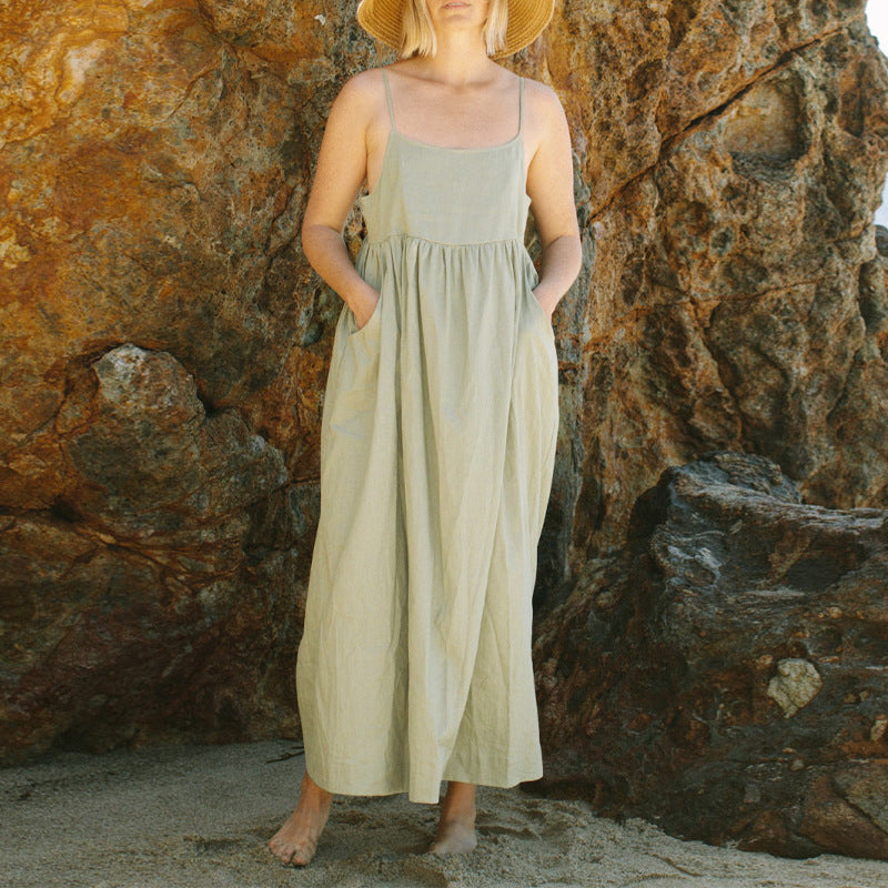 Women's Cotton Sling Dress French Design Nyzzle
