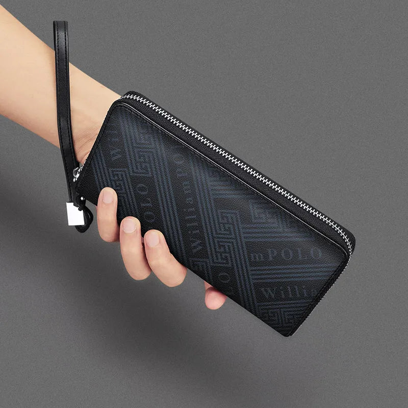 Men's Luxury Genuine Leather Long Wallet - Business Casual Clutch Bag & Card Holder Trendha