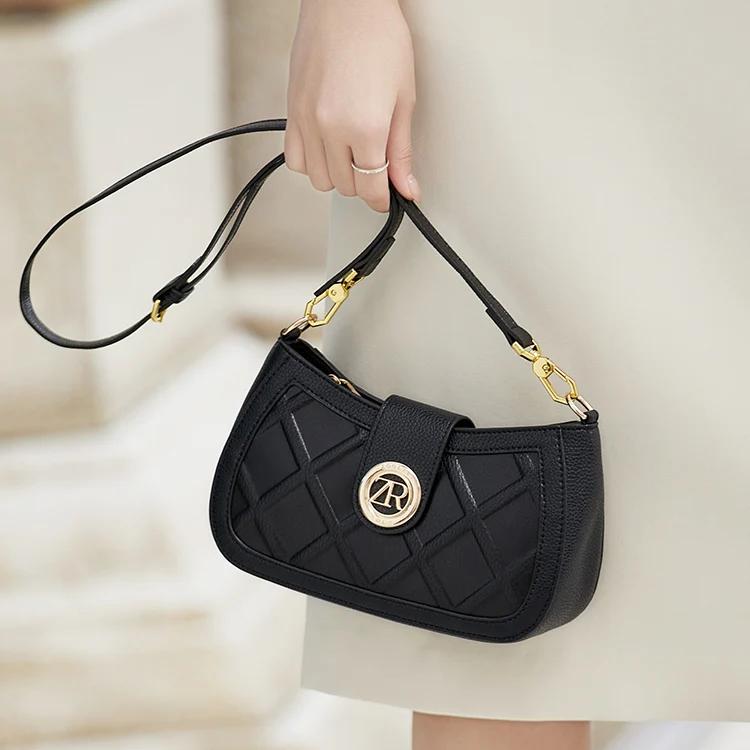 Handcrafted Genuine Leather Woven Crossbody Messenger Bag for Women Trendha