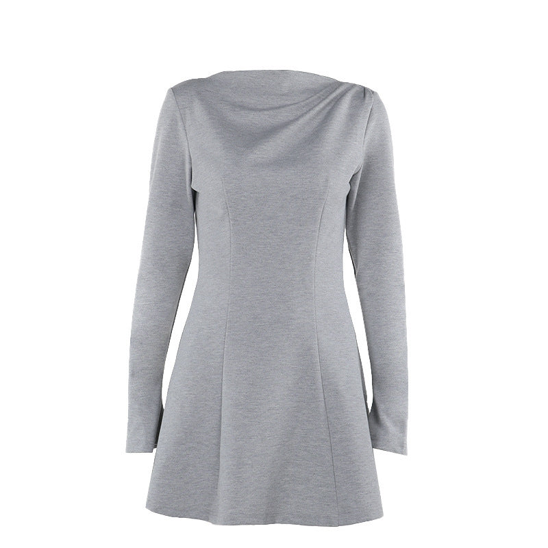 Fashion Slim-fitting Simple Long Sleeve Dress Women Nyzzle