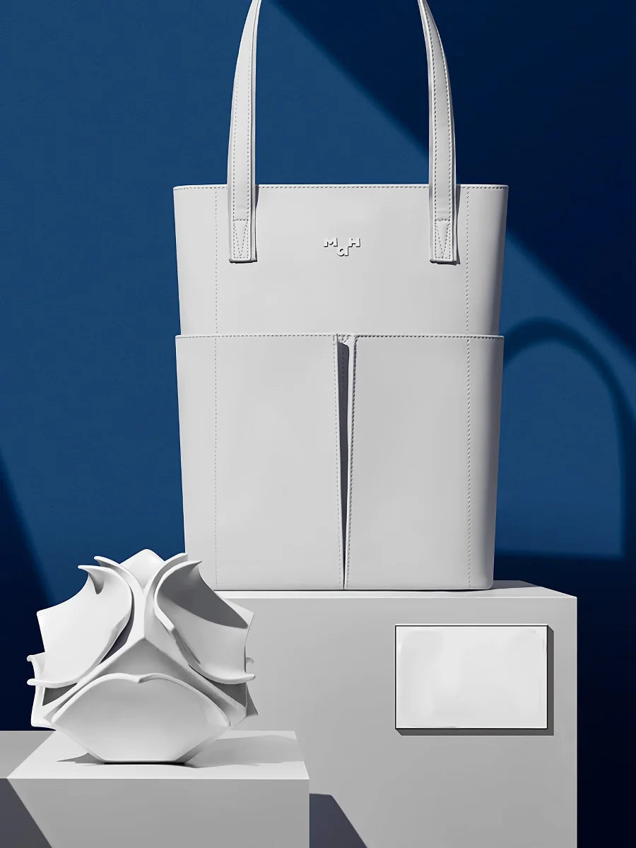 Simple Casual PU Leather Shoulder Bag - Portable Commuter Tote for Everyday Use Trendha