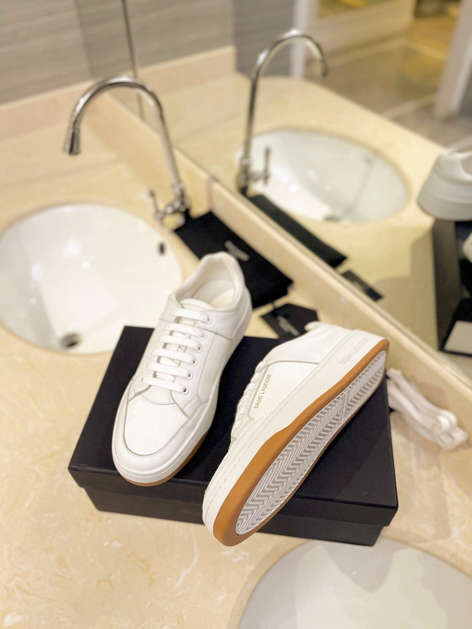 VSL White Leather Sneakers-170 Designer Sneakers