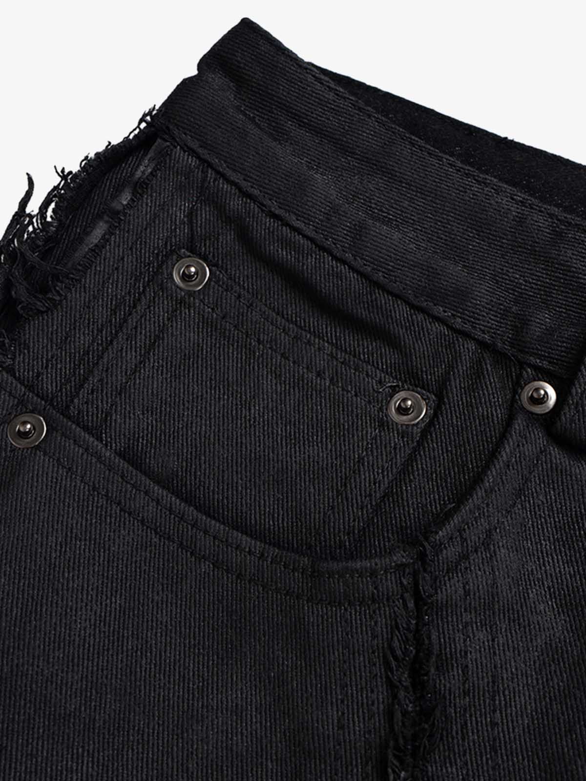 Waxed Baggy Side Whisker Jeans - Goatlv
