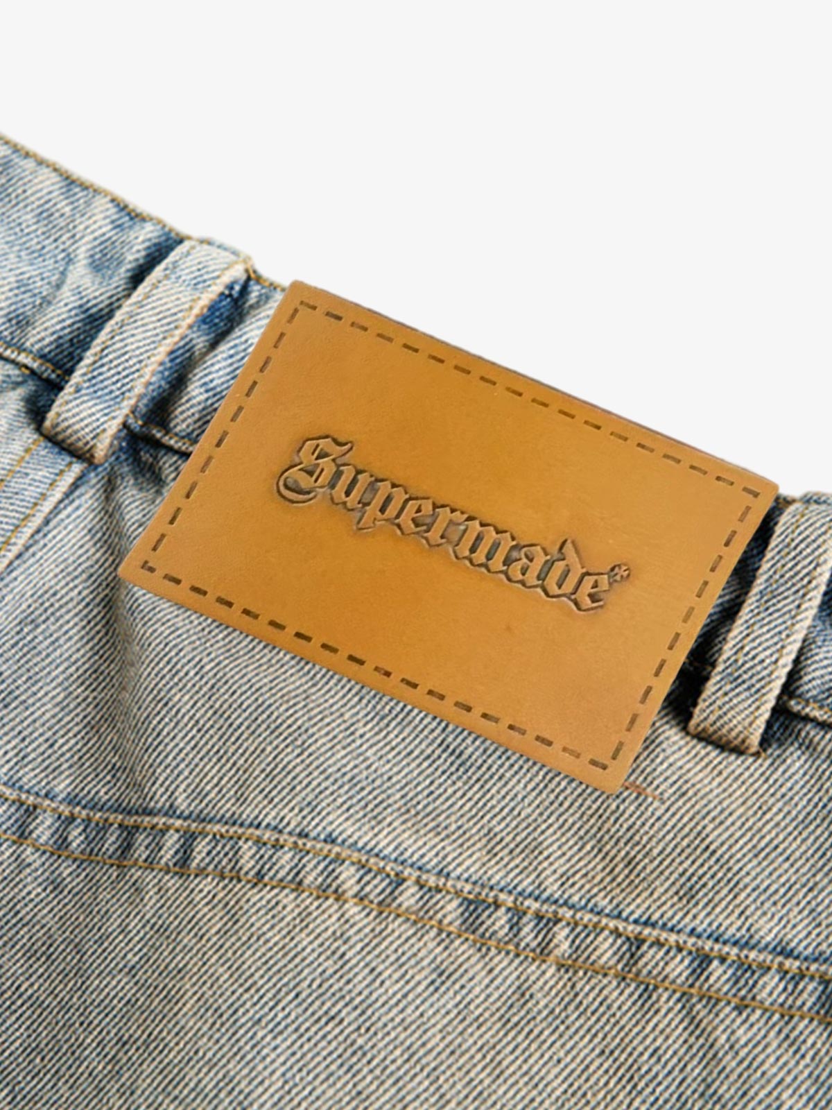 Street Deconstructed Spray Painted Machete Jeans - Goatlv