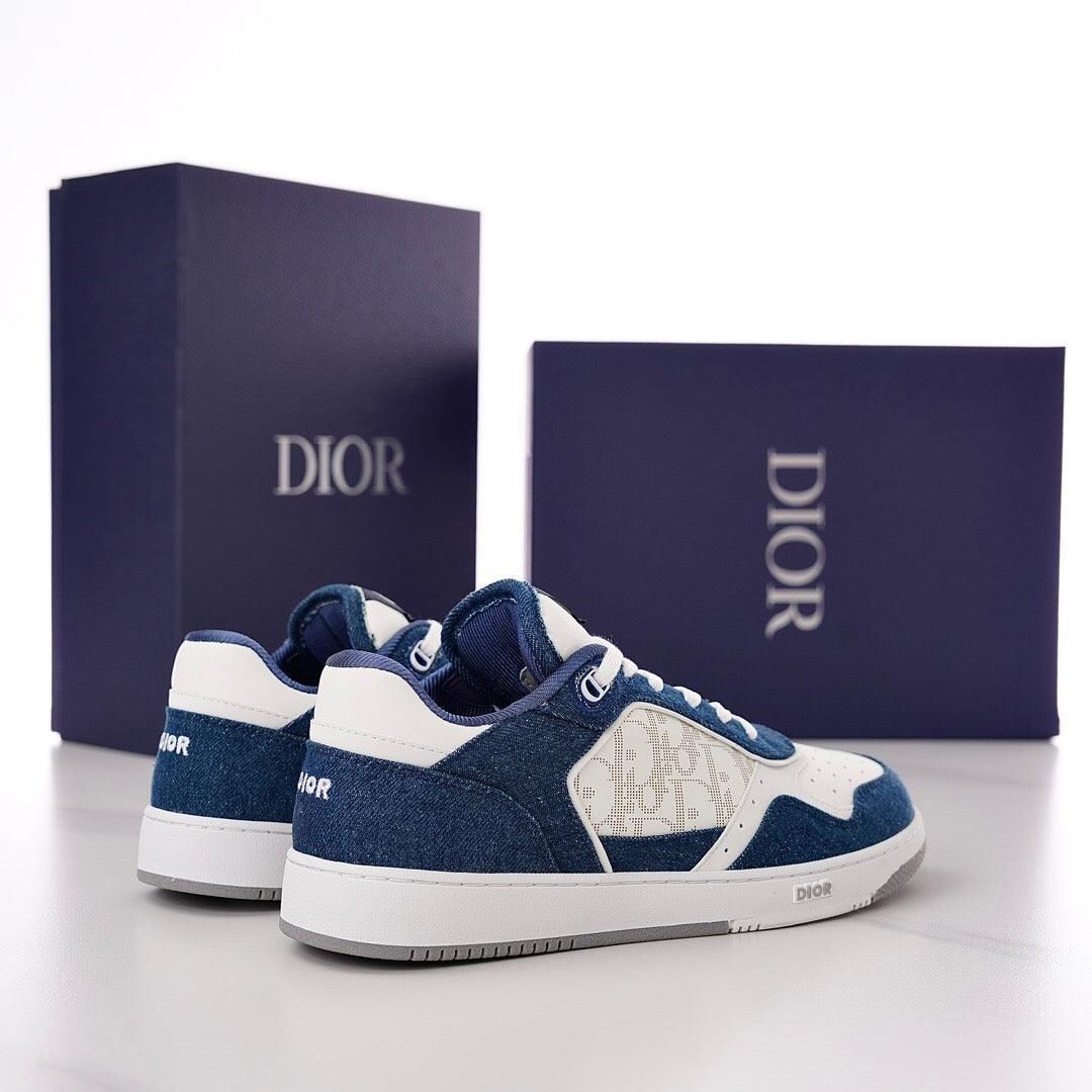 DOR B27 Low-Top Blue and White Sneakers-119 Designer Sneakers