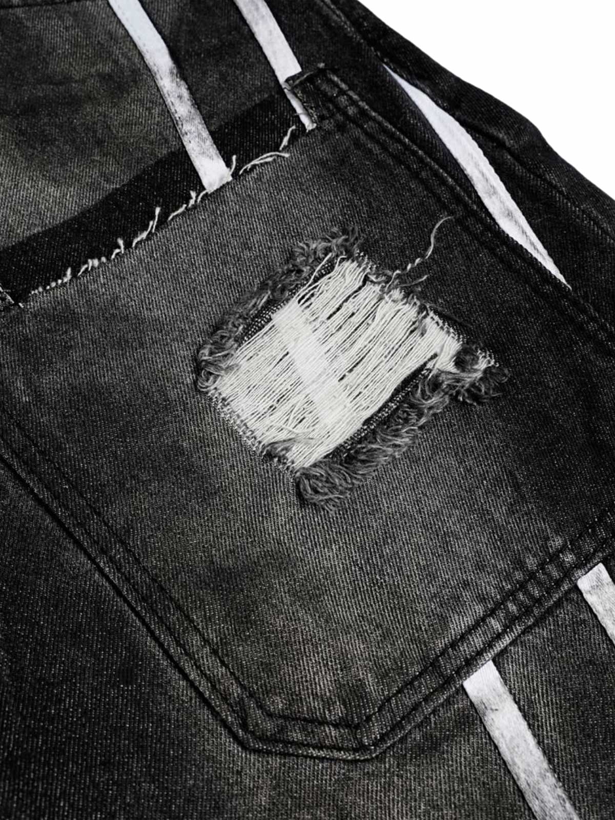 Street Stripe Dirty Dye Barrel Jeans - Goatlv