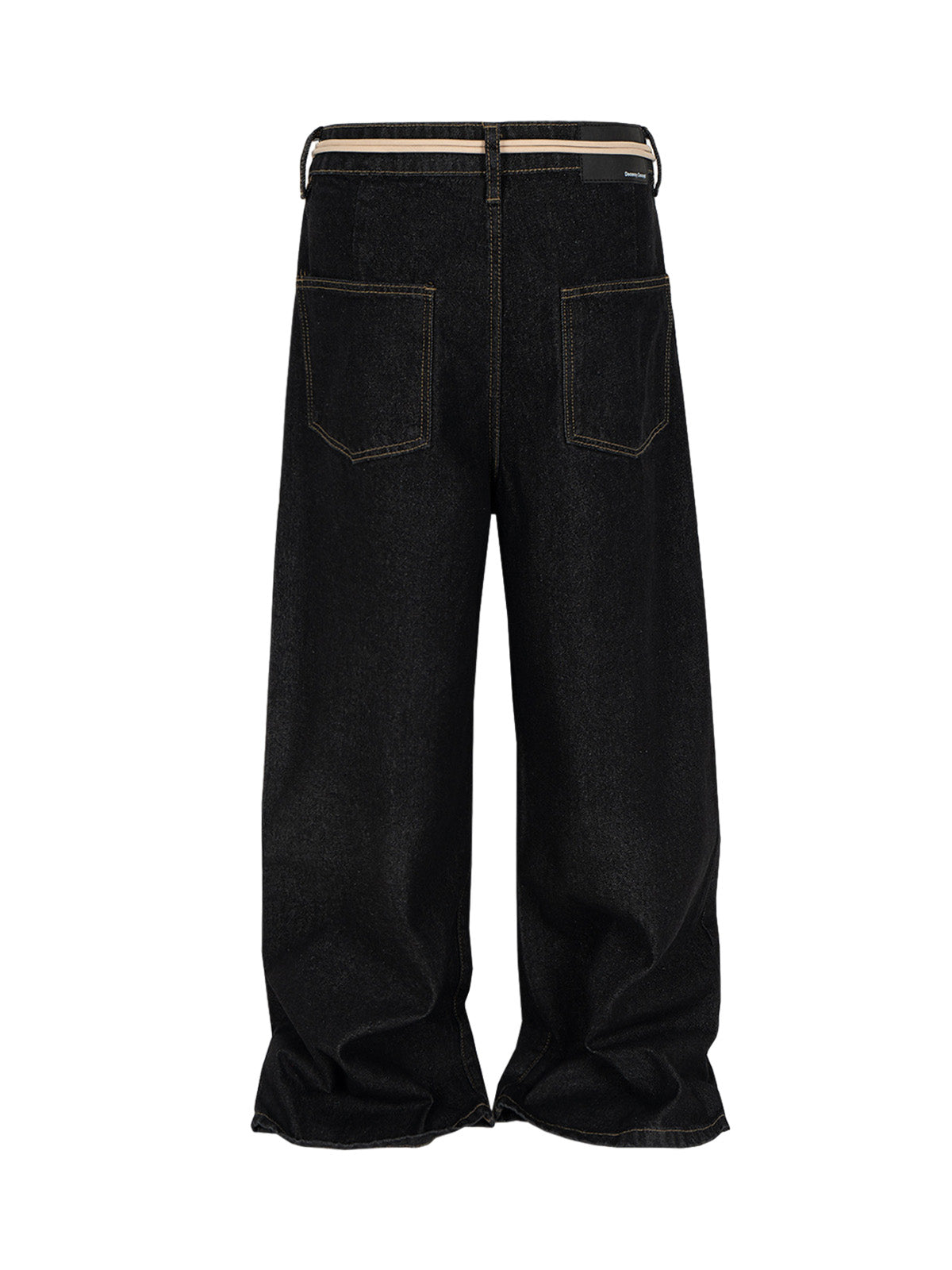 Cleanfit Buckle Belt Baggy Jeans - Goatlv