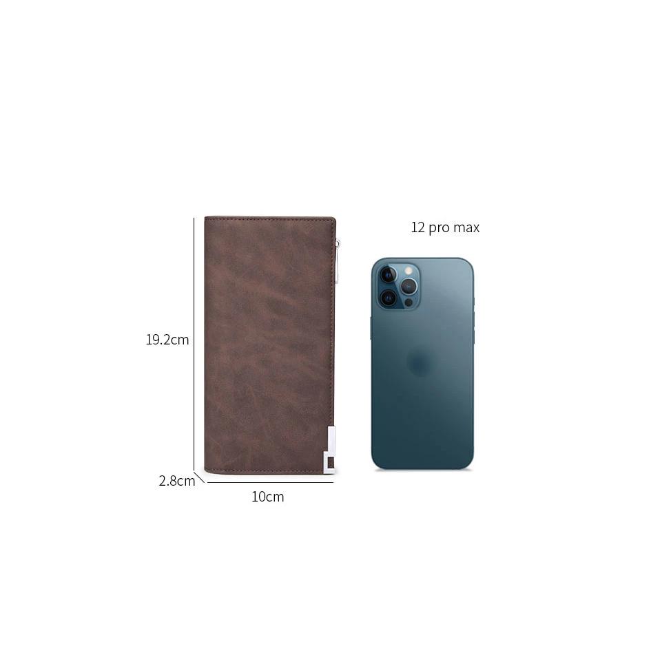 Luxury Long Leather Wallet for Men with Phone Holder Trendha