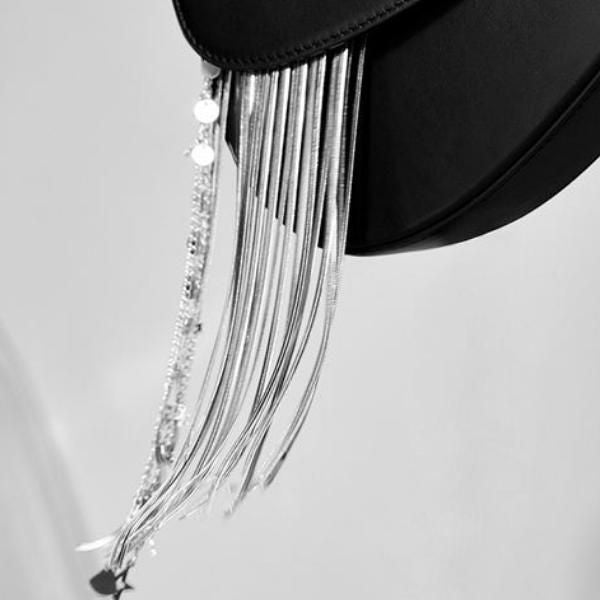Luxury Leather Tassel Crossbody Saddle Bag for Women Trendha