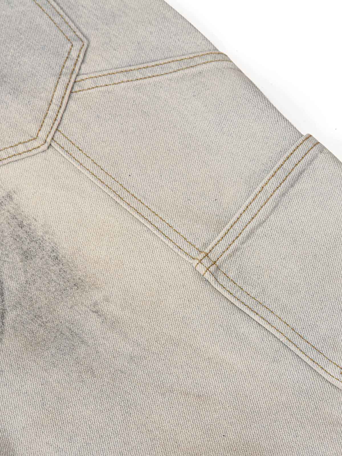 Goatlv Washed Mud-Dye Straight Jeans - Goatlv