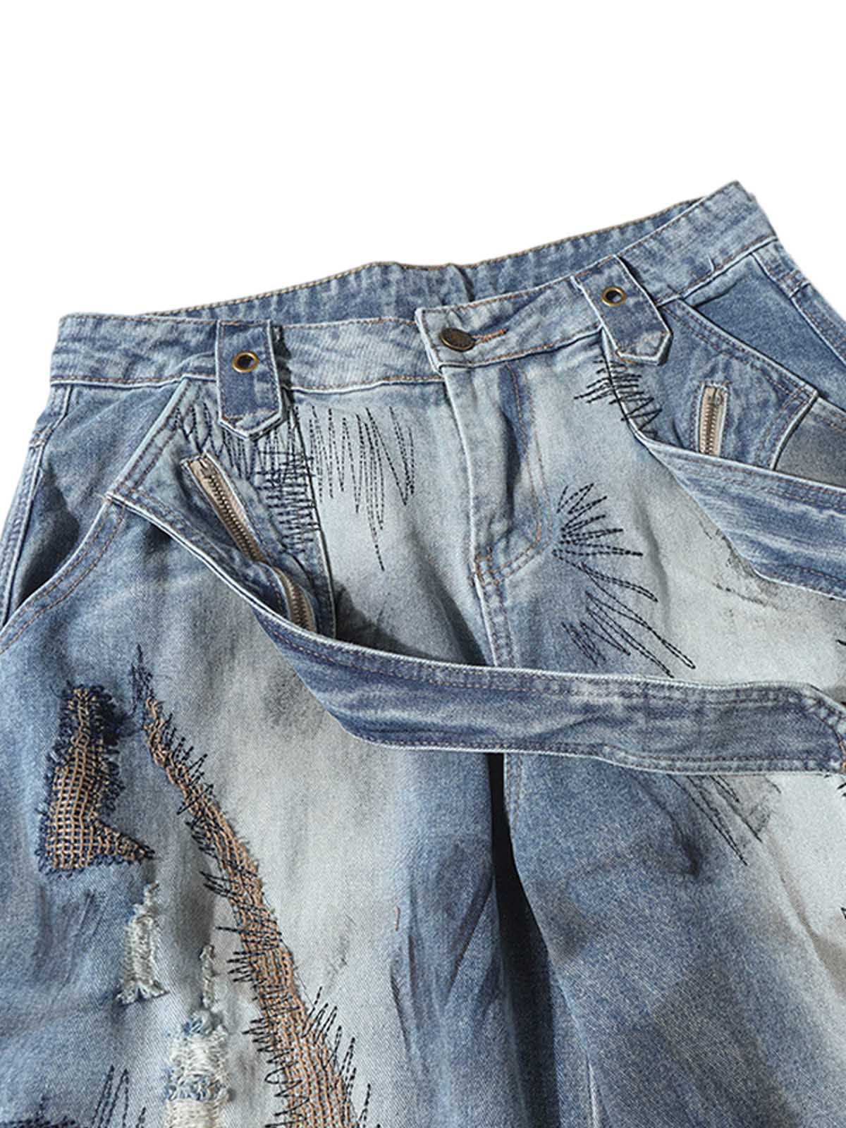 RO Style Washed Barrel Jeans - Goatlv