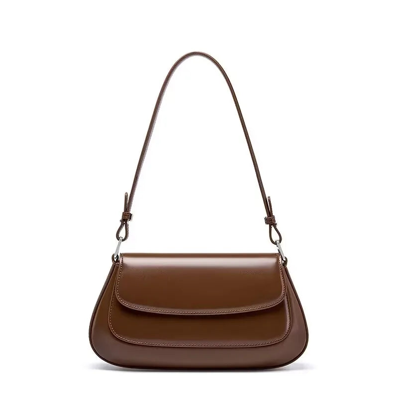 Luxury Genuine Leather Vintage Shoulder Bag for Women – High-Quality Cowhide Handbag Trendha