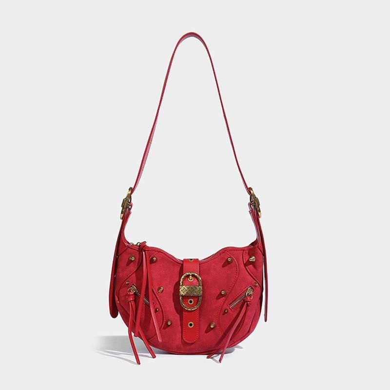 Pink Punk Luxury Leather Sling Crossbody Daypack Trendha
