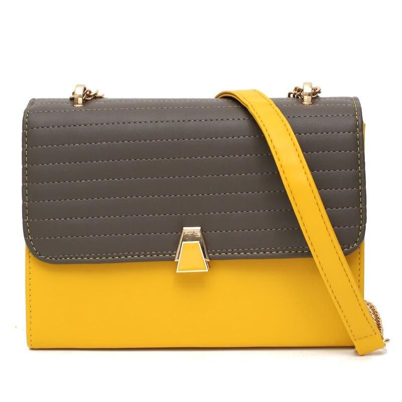 Color Block Quilted Vegan Leather Fashion Shoulder Bag Trendha