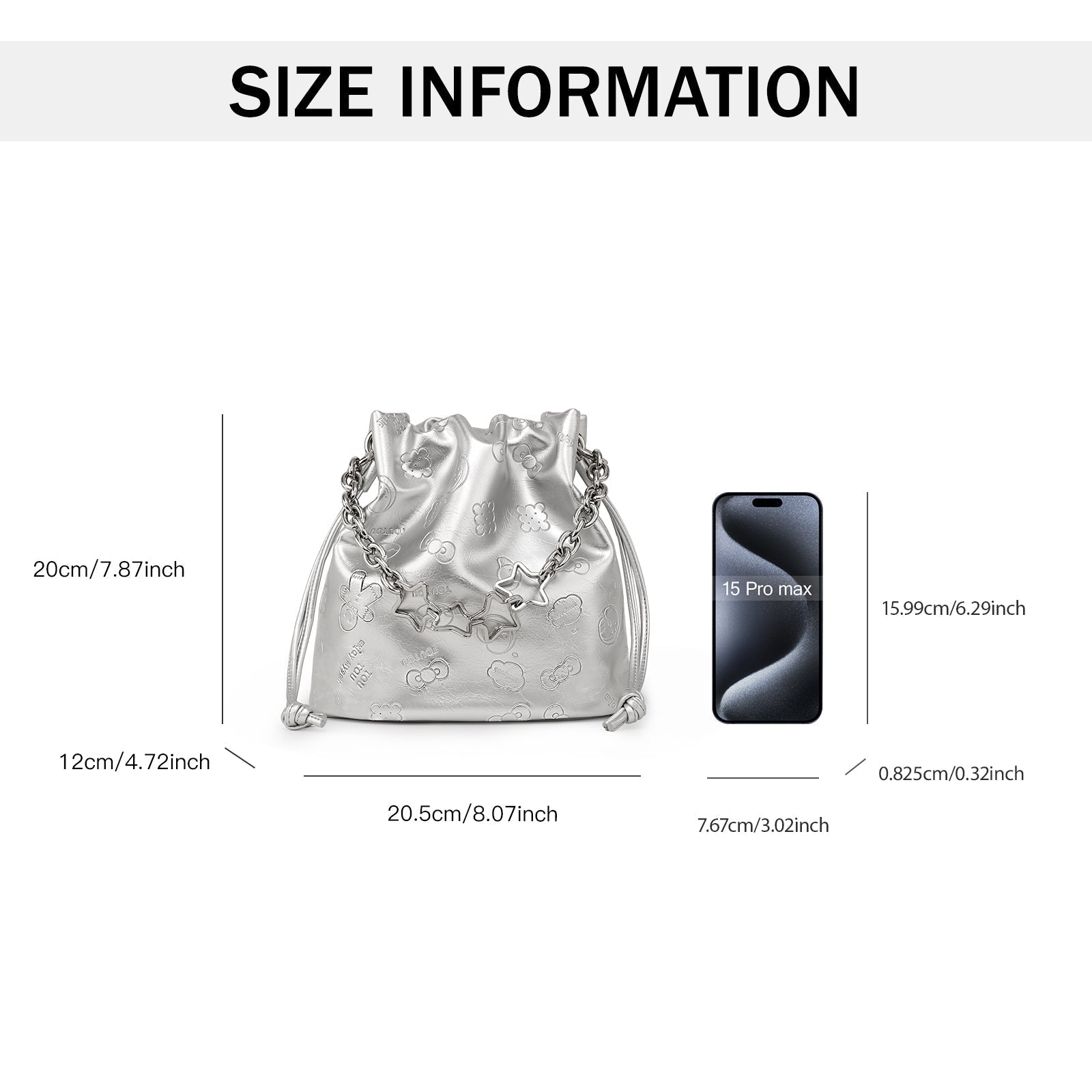 Cartoon Embossed Bucket Bag Trendha