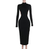 Women's Slim-fit Small Turtleneck Backless Butterfly Dress Nyzzle