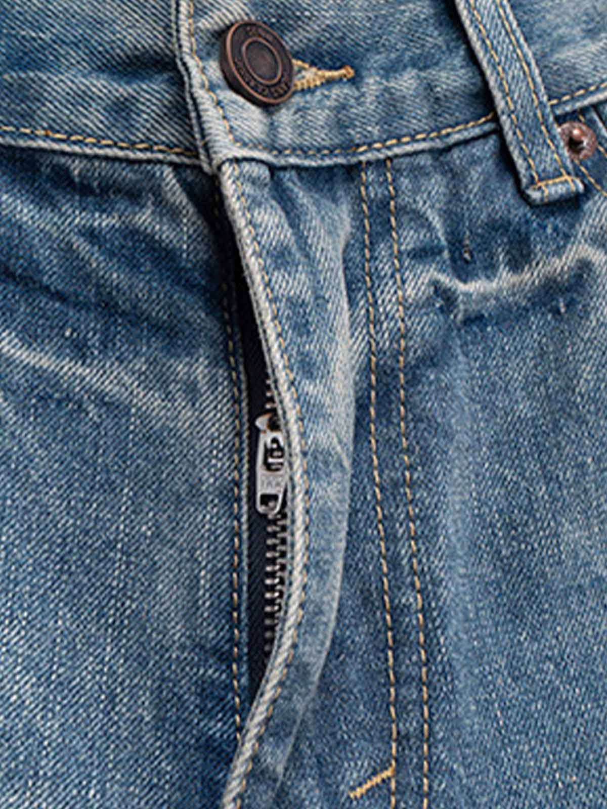 Washed Whitened Flared Jeans - Goatlv