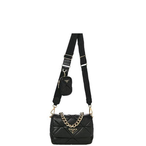 1984 - Nappa Quilted Shoulder Bag Black - GoatLV