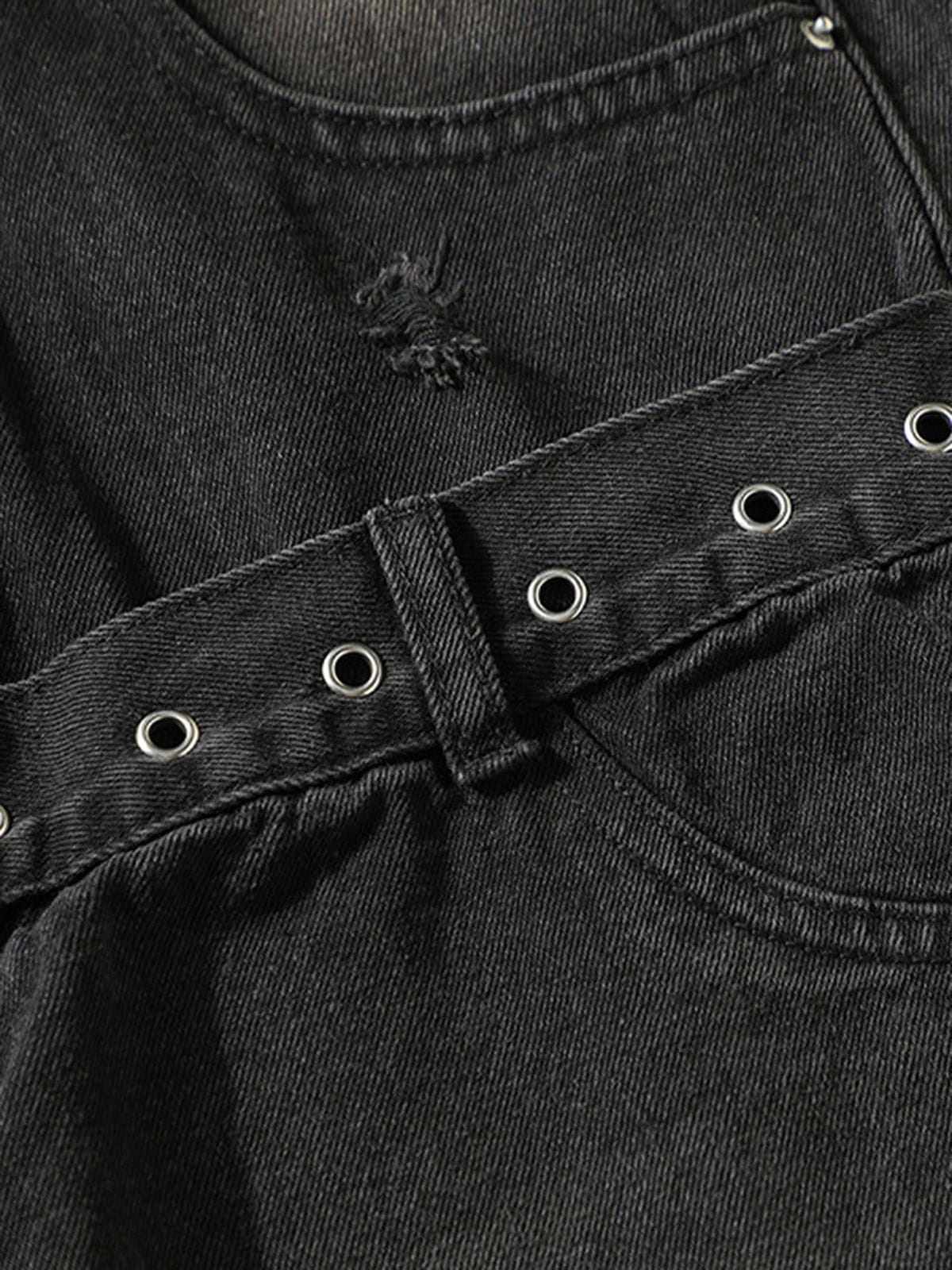 Vintage Washed Distressed Jeans - Goatlv