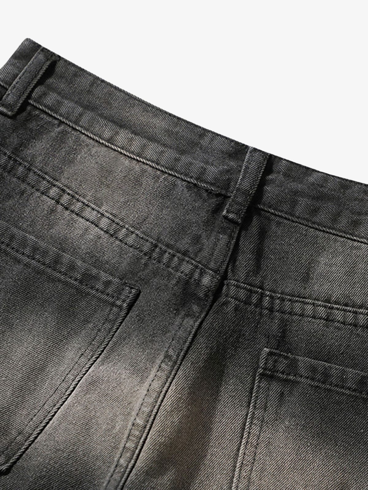 Vintage Washed Distressed Jeans - Goatlv