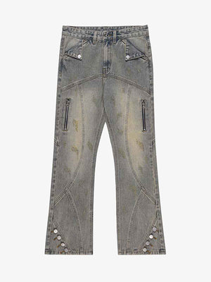 Goatlv Patchwork Stressed Jeans