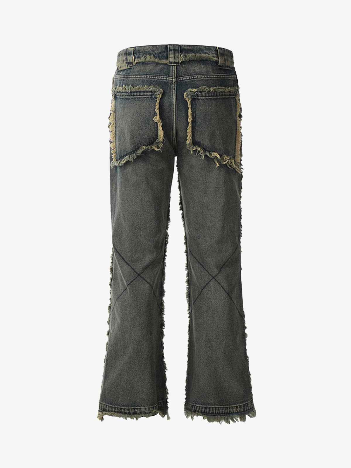 Goatlv Old Raw Hem Straight Leg Micro Flare Jeans - 1960