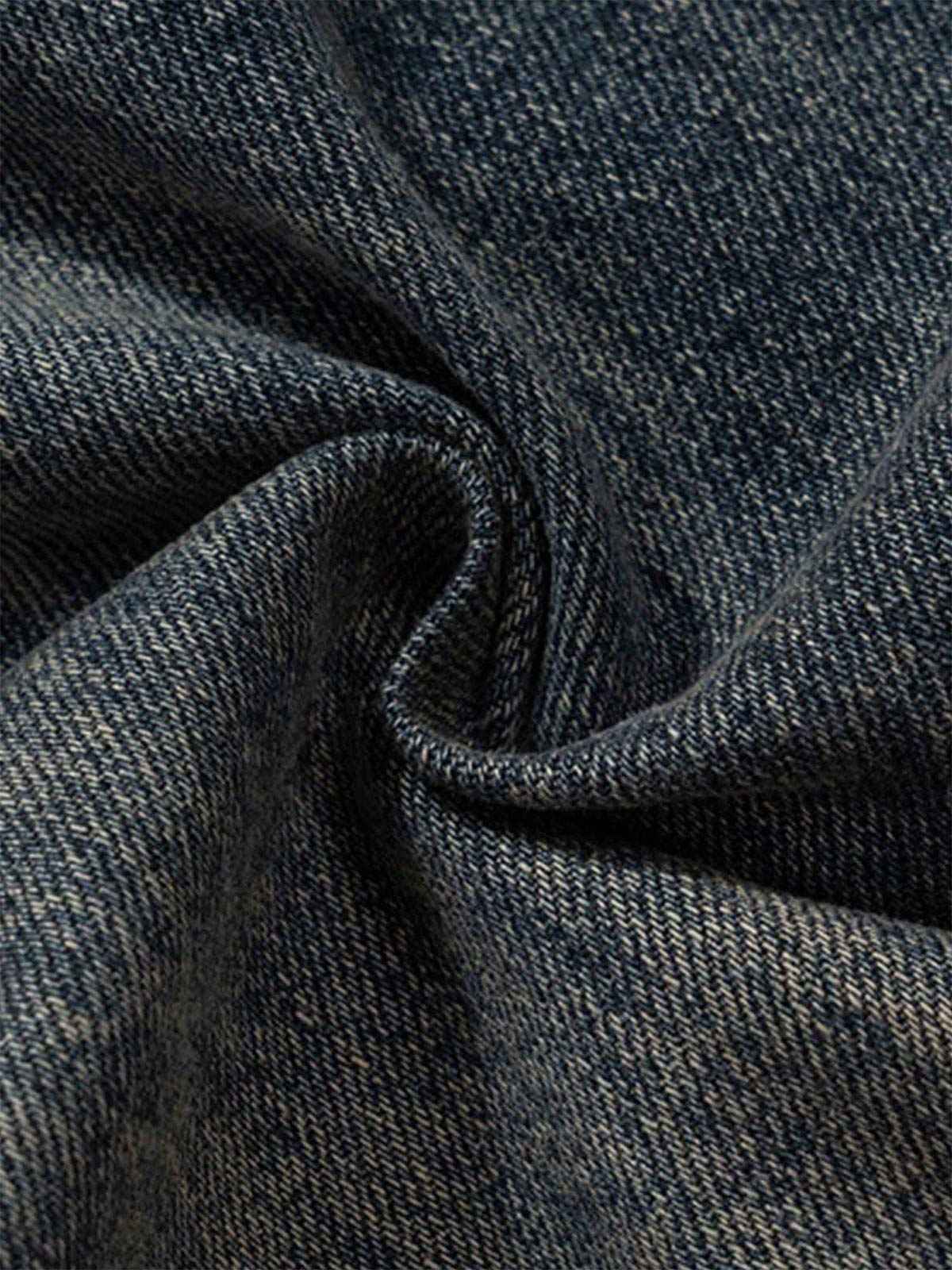 Goatlv Wide Leg Multi-Pocket Straight Leg Loose Jeans - 1666