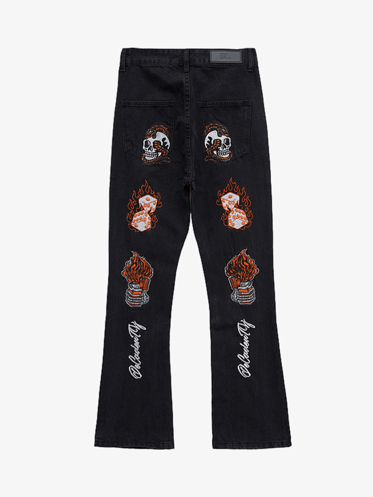 Goatlv High Street Embroidery Retro Jeans - 1574 - Goatlv