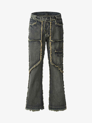 Goatlv Old Raw Hem Straight Leg Micro Flare Jeans - 1960