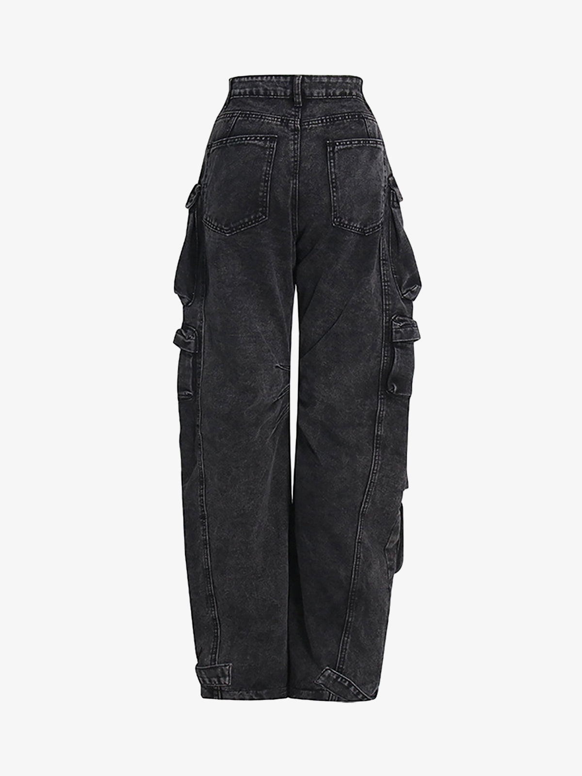 Goatlv Street Stitching Multi-Pocket Workwear Washed Jeans - 2209 - Goatlv