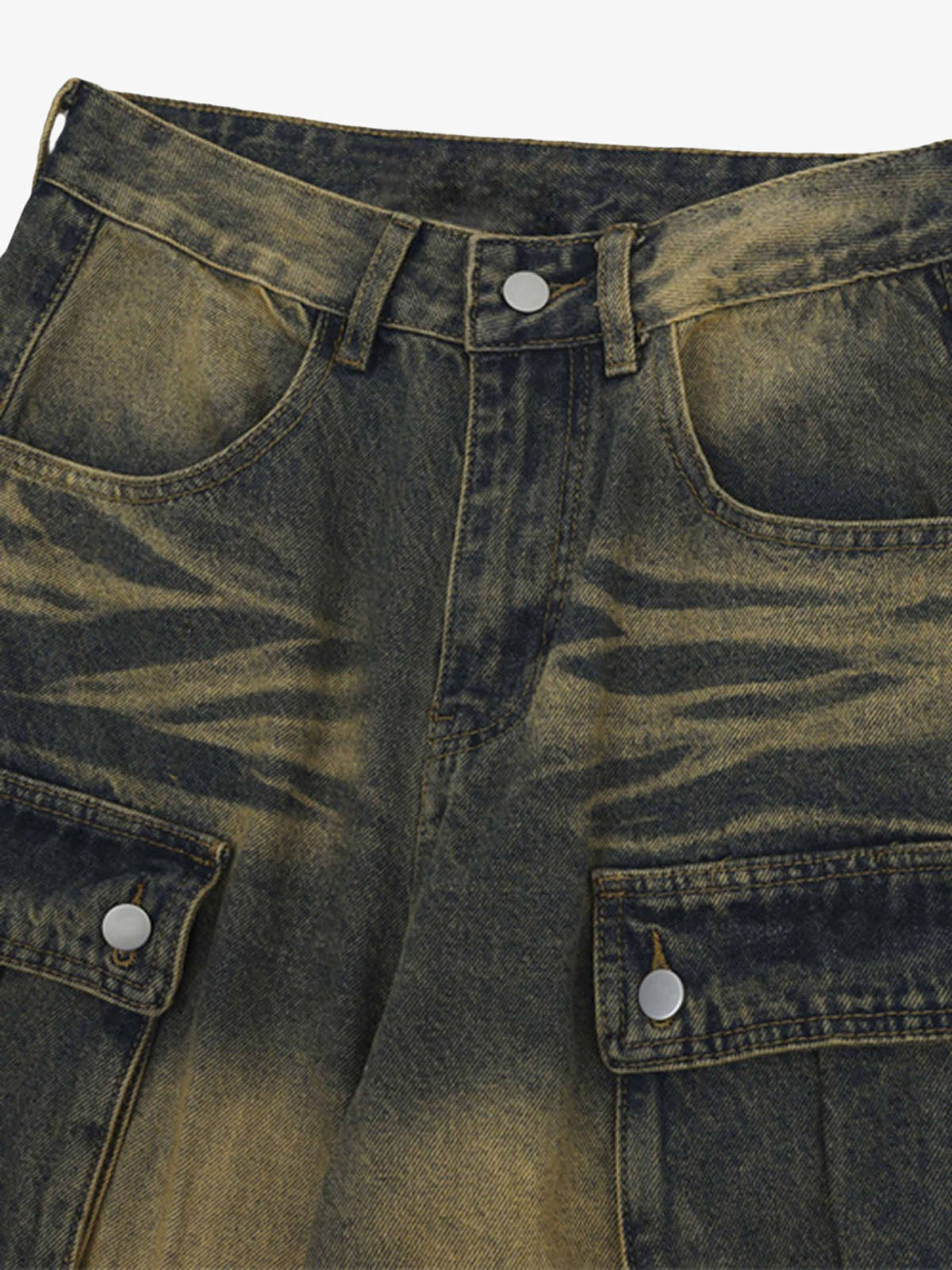 Goatlv Multi-pocket Cargo Jeans - 1919 - Goatlv