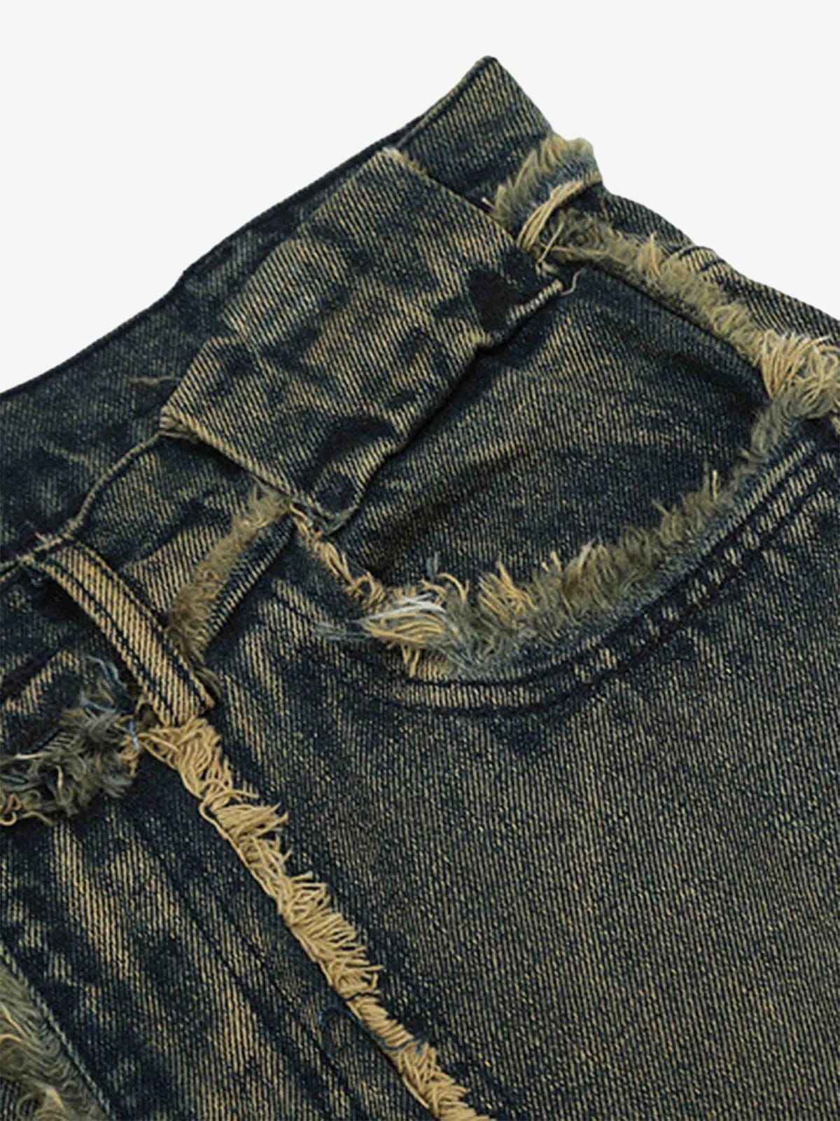 Goatlv Old Raw Hem Straight Leg Micro Flare Jeans - 1960