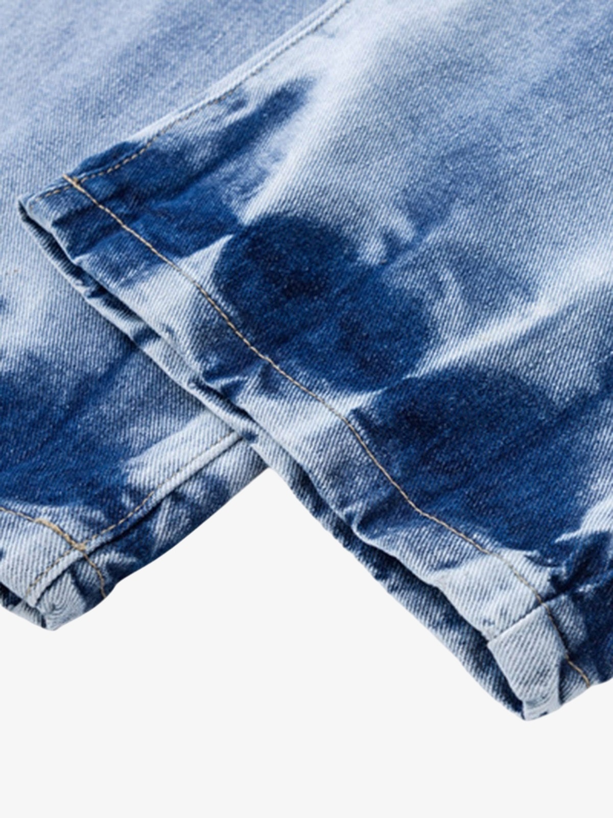 Niche Design Letter Embroidered Tie-dye Gradient Jeans - Goatlv