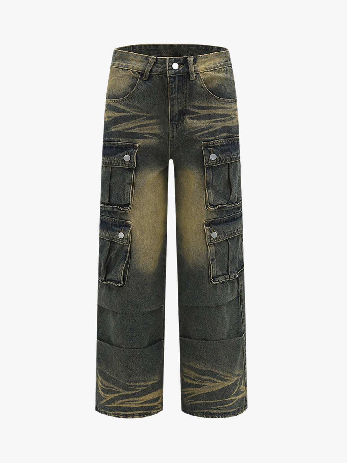Goatlv Multi-pocket Cargo Jeans - 1919 - Goatlv