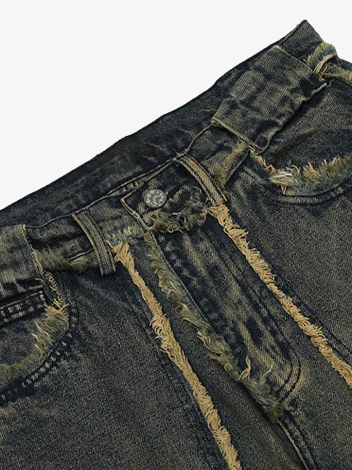 Goatlv Old Raw Hem Straight Leg Micro Flare Jeans - 1960