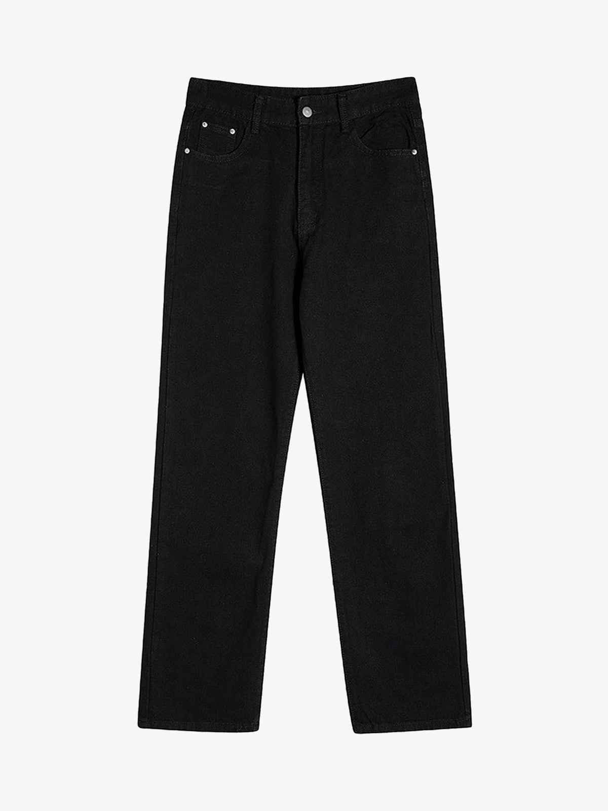 Goatlv Burning Text Embroidered Letters Jeans -1478