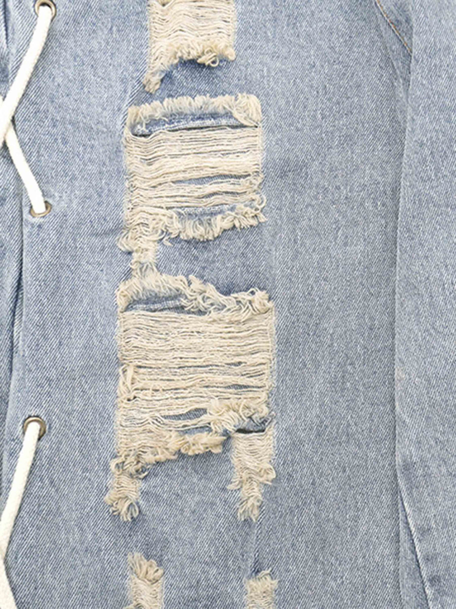 Sneakerhill Torn Side Straps Design Sense Jeans SP230421VL9K