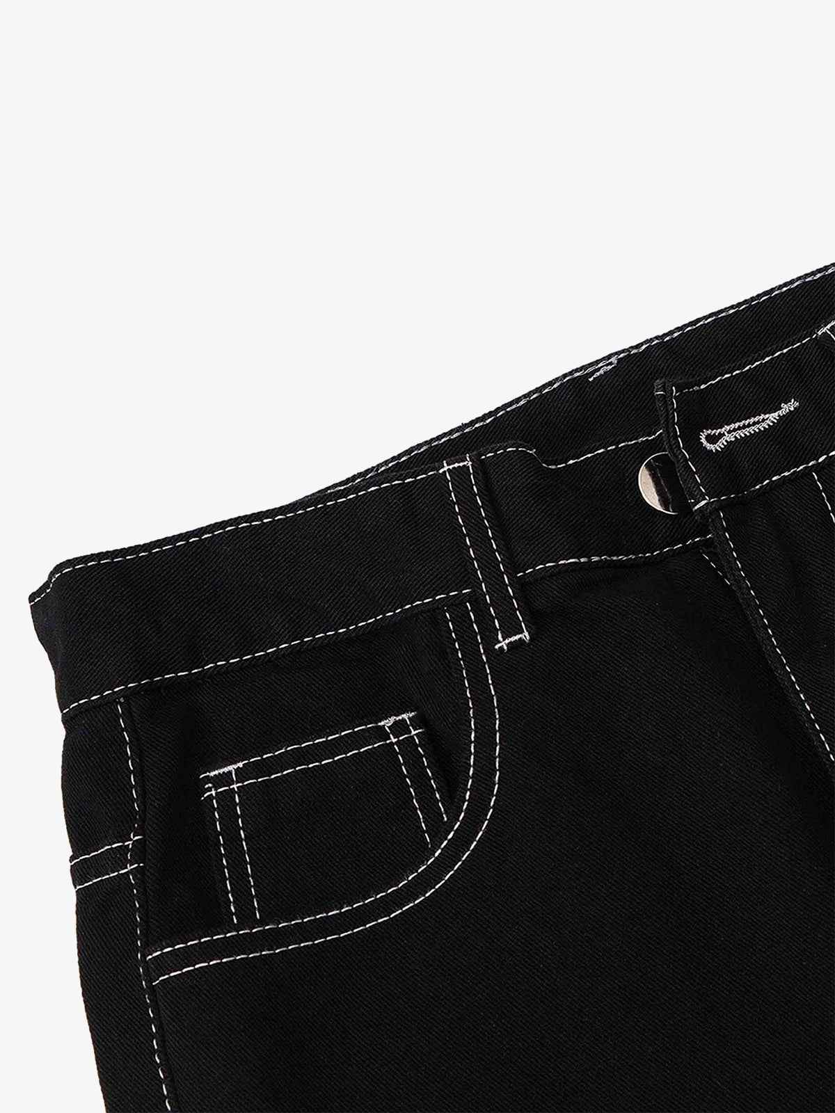 Goatlv Solid Color Casual Jeans -1224