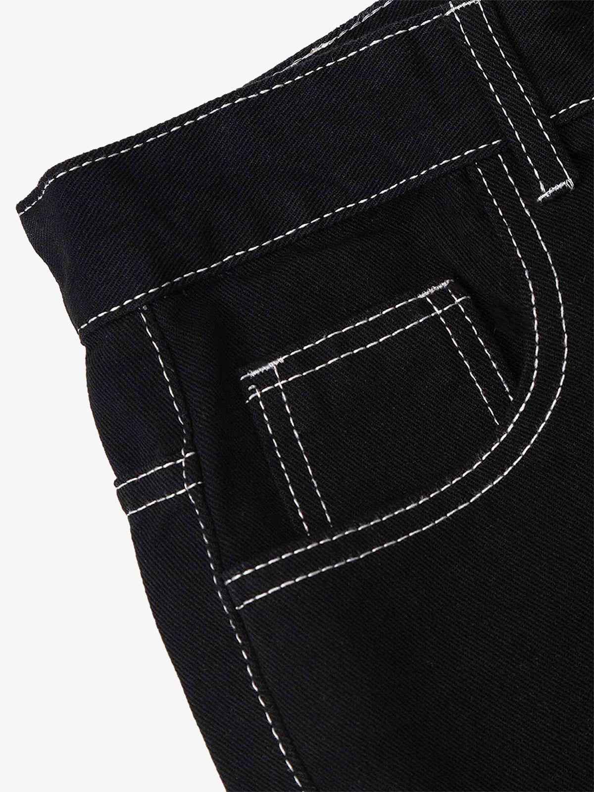 Goatlv Solid Color Casual Jeans -1224
