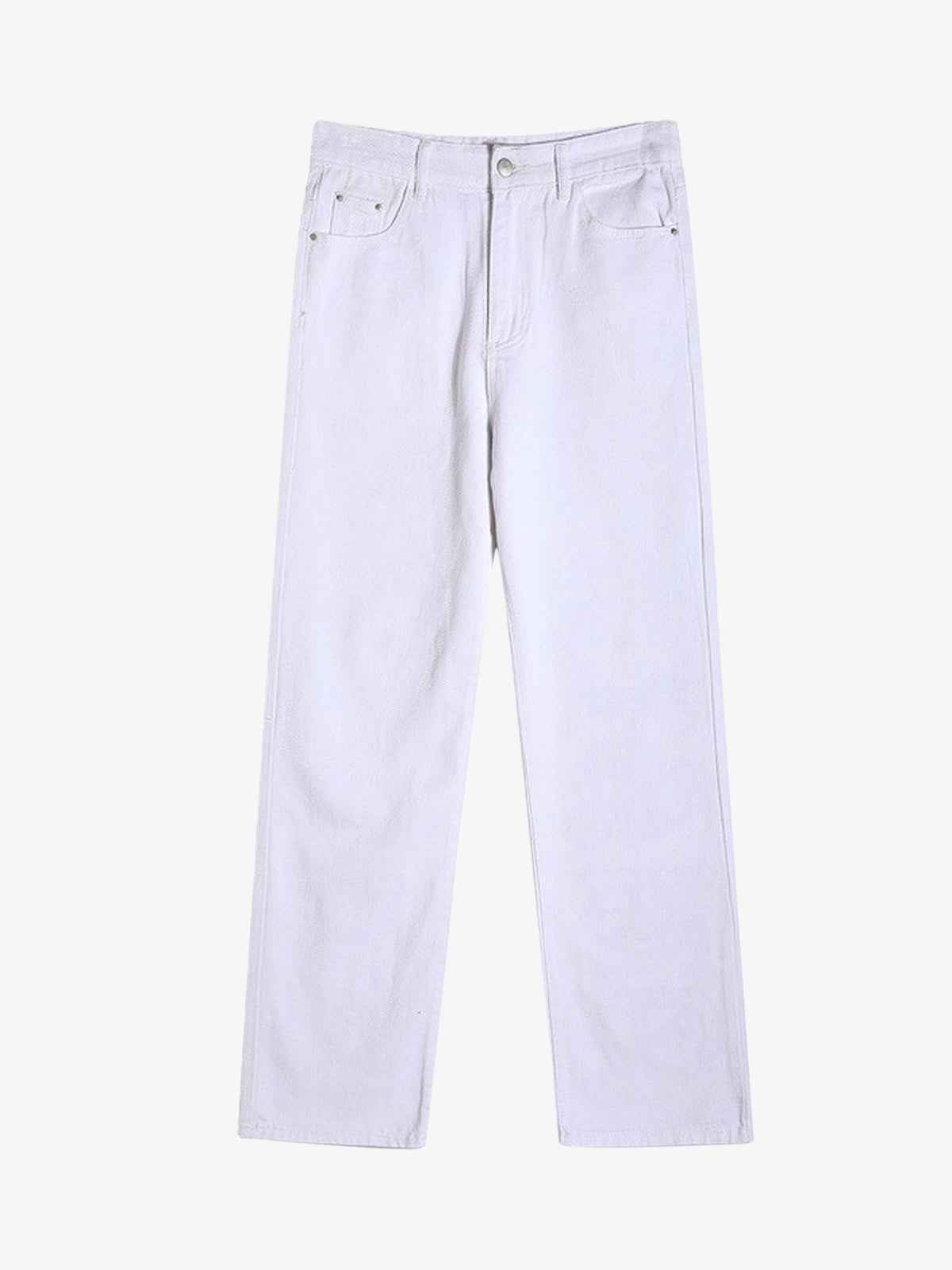Goatlv Burning Text Embroidered Letters Jeans -1478