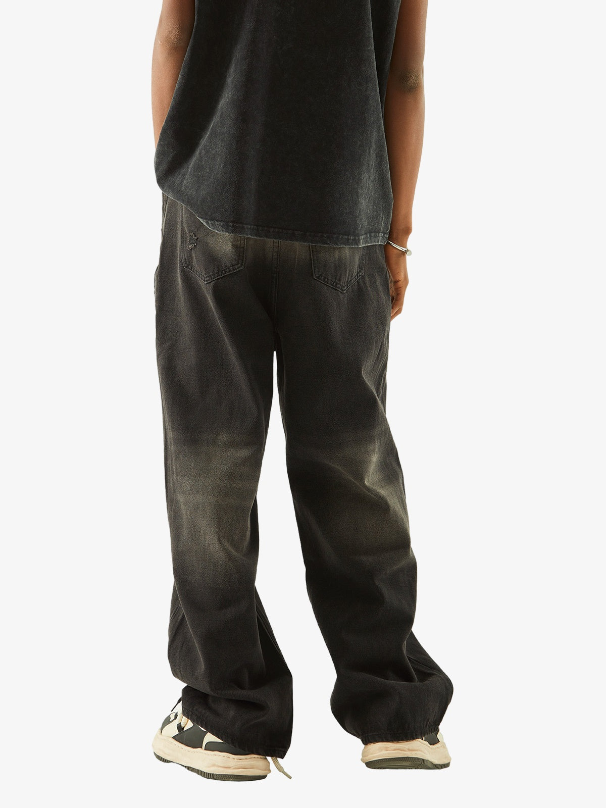 Vintage Washed Distressed Jeans - Goatlv